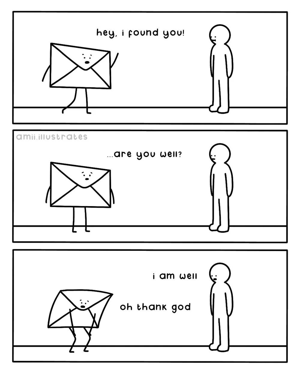 'I Hope This Email Finds You Well' Print. purchase this print from here https://www.amiiillustrates.com/shop-home/p/i-hope-this-email-finds-you-well-print?srsltid=AU7gw4XgA2N0FpOaX9-YtOGkUWcMuwKNicA0IfBiQhXHqCPVd1bC_3Hr
